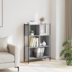 vidaXL Knižnica sivá sonoma 72x28x109 cm kompozitné drevo – Obrázok 3