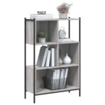 vidaXL Knižnica sivá sonoma 72x28x109 cm kompozitné drevo – Obrázok 4