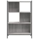 vidaXL Knižnica sivá sonoma 72x28x109 cm kompozitné drevo – Obrázok 5
