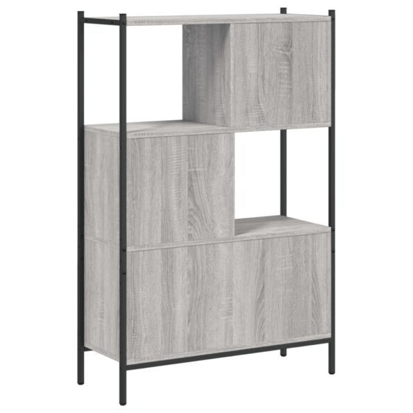 vidaXL Knižnica sivá sonoma 72x28x109 cm kompozitné drevo – Obrázok 7