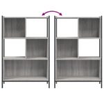 vidaXL Knižnica sivá sonoma 72x28x109 cm kompozitné drevo – Obrázok 8