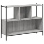vidaXL Knižnica sivá sonoma 102x28x77,5 cm kompozitné drevo – Obrázok 2