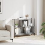 vidaXL Knižnica sivá sonoma 102x28x77,5 cm kompozitné drevo – Obrázok 3