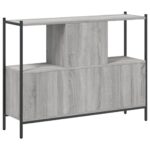 vidaXL Knižnica sivá sonoma 102x28x77,5 cm kompozitné drevo – Obrázok 7