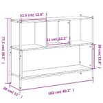 vidaXL Knižnica sivá sonoma 102x28x77,5 cm kompozitné drevo – Obrázok 10