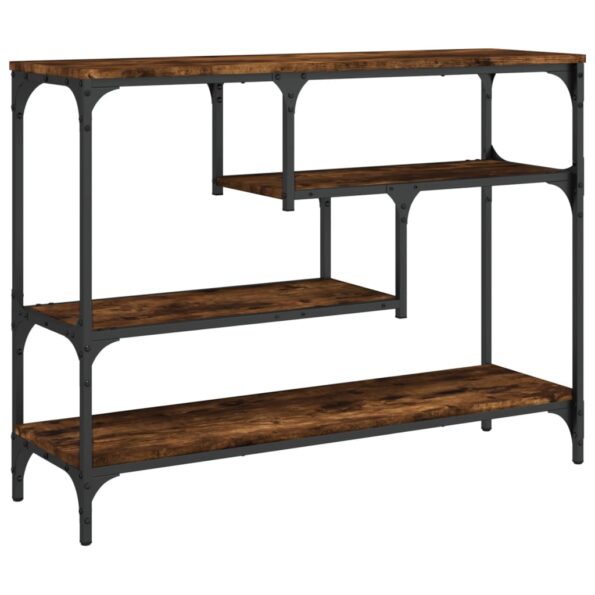 vidaXL Konzolový stolík dymový dub 100x30x75 cm kompozitné drevo – Obrázok 2