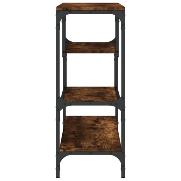 vidaXL Konzolový stolík dymový dub 100x30x75 cm kompozitné drevo – Obrázok 6