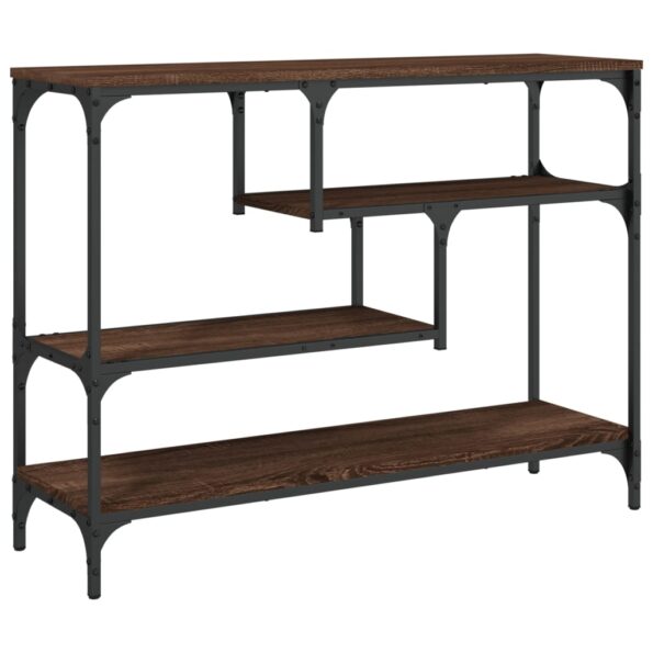 vidaXL Konzolový stolík hnedý dub 100x30x75 cm kompozitné drevo – Obrázok 2