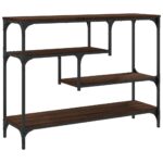 vidaXL Konzolový stolík hnedý dub 100x30x75 cm kompozitné drevo – Obrázok 7