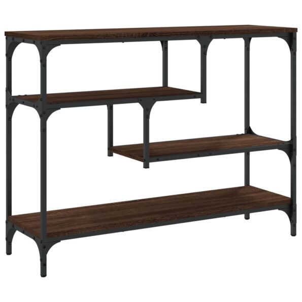 vidaXL Konzolový stolík hnedý dub 100x30x75 cm kompozitné drevo – Obrázok 7