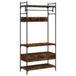 vidaXL Šatník so zásuvkami dymový dub 89x39x184,5 cm kompozitné drevo – Obrázok 2