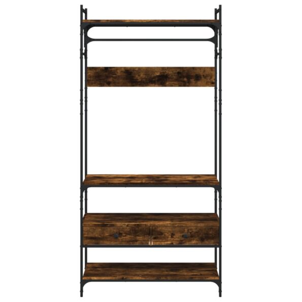 vidaXL Šatník so zásuvkami dymový dub 89x39x184,5 cm kompozitné drevo – Obrázok 6