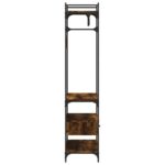 vidaXL Šatník so zásuvkami dymový dub 89x39x184,5 cm kompozitné drevo – Obrázok 7