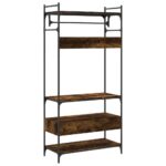 vidaXL Šatník so zásuvkami dymový dub 89x39x184,5 cm kompozitné drevo – Obrázok 8