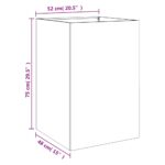 vidaXL Kvetináč olivovozelený 52x48x75 cm oceľ – Obrázok 10
