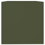 vidaXL Kvetináč olivovozelený 62x40x39 cm oceľ – Obrázok 6