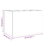 vidaXL Kvetináč olivovozelený 62x40x39 cm oceľ – Obrázok 10