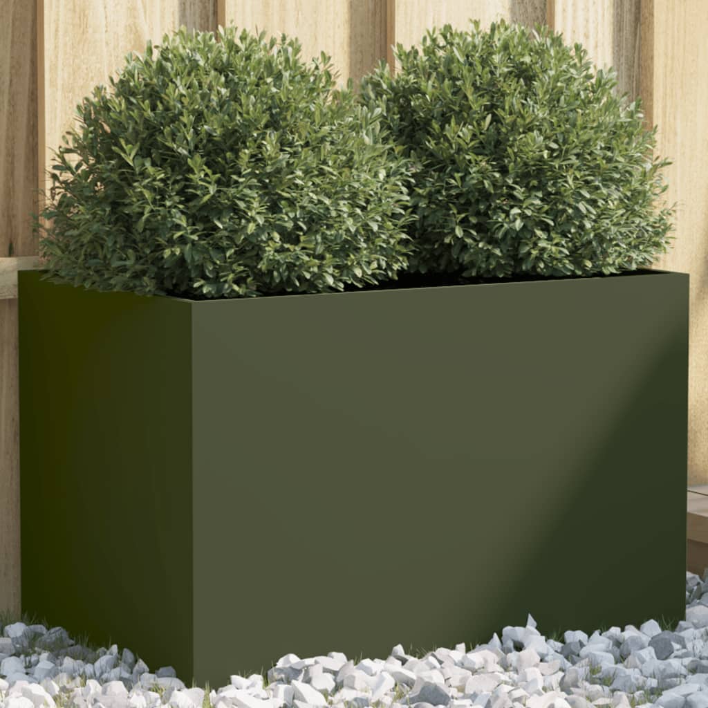VXL8721012364561_m_en_hd_1.jpg vidaXL Kvetináč olivovozelený 62x40x39 cm oceľ – Obrázok 1
