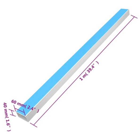 vidaXL Káblový rozvod samolepiaci 60x40 mm 10 m PVC – Obrázok 7