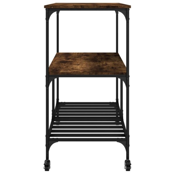 vidaXL Kuchynský vozík dymový dub 100x50x95 cm kompozitné drevo – Obrázok 8