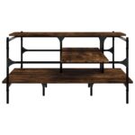 vidaXL Konferenčný stolík dymový dub 100x100x48,5 cm spracované drevo – Obrázok 5
