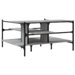vidaXL Konferenčný stolík sivý sonoma 100x100x48,5 cm kompozitné drevo – Obrázok 7