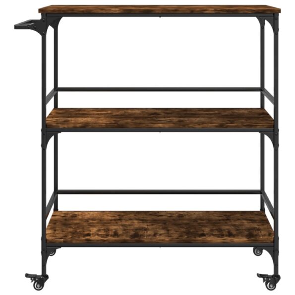 vidaXL Kuchynský vozík dymový dub 100,5x50x105 cm kompozitné drevo – Obrázok 7