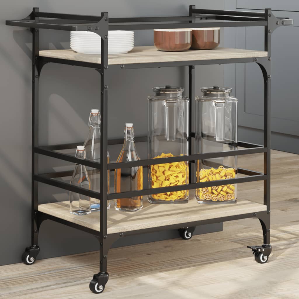 VXL8721012376588_m_en_hd_1.jpg vidaXL Kuchynský vozík dub sonoma 82x40x78,5 cm kompozitné drevo – Obrázok 1