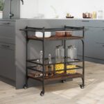 vidaXL Kuchynský vozík hnedý dub 82x40x78,5 cm kompozitné drevo – Obrázok 4