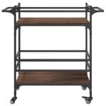 vidaXL Kuchynský vozík hnedý dub 82x40x78,5 cm kompozitné drevo – Obrázok 7