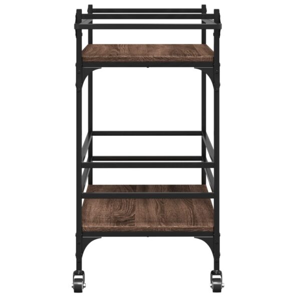 vidaXL Kuchynský vozík hnedý dub 82x40x78,5 cm kompozitné drevo – Obrázok 8