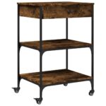 vidaXL Kuchynský vozík dymový dub 60x48x89,5 cm kompozitné drevo – Obrázok 2