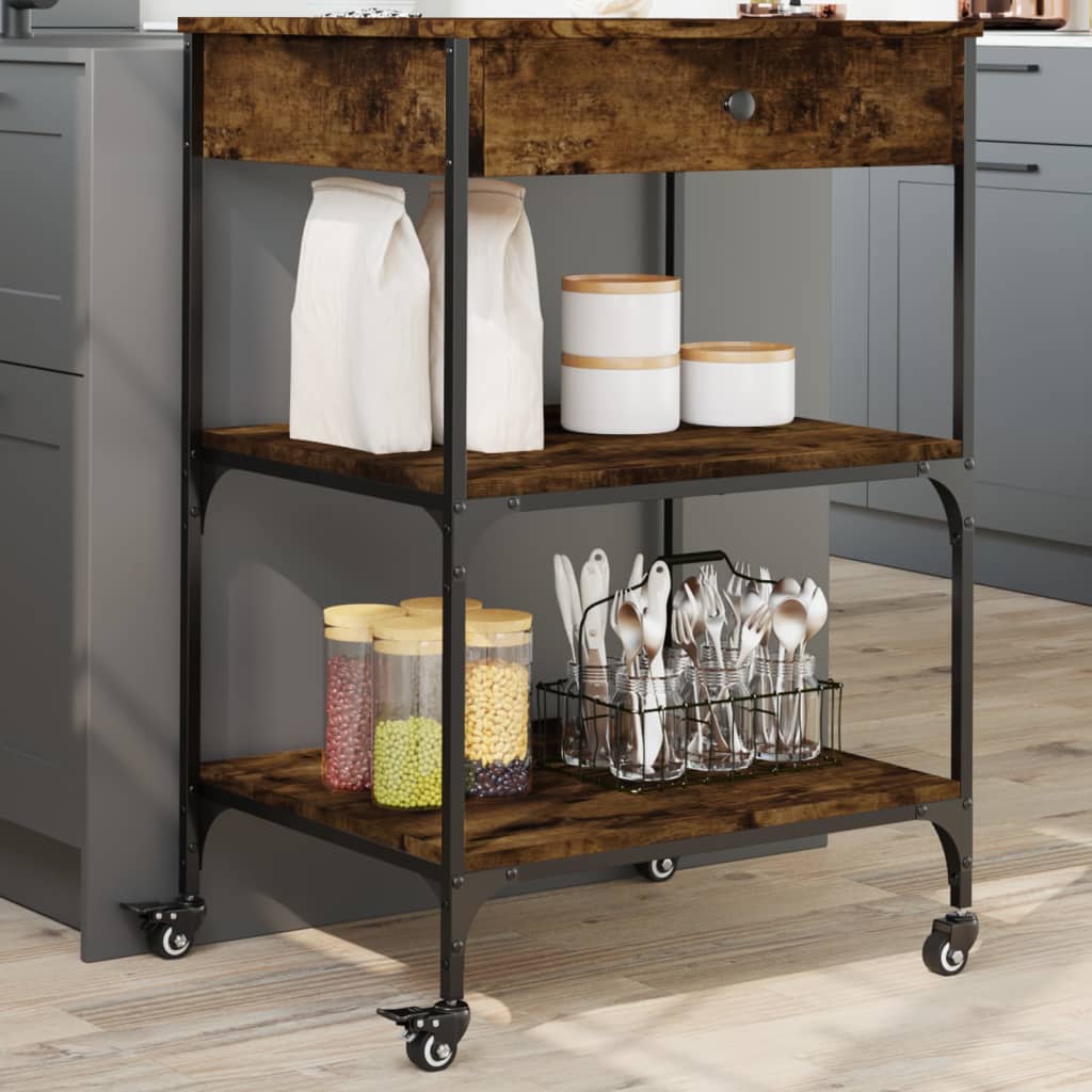 VXL8721012376694_m_en_hd_1.jpg vidaXL Kuchynský vozík dymový dub 60x48x89,5 cm kompozitné drevo – Obrázok 1