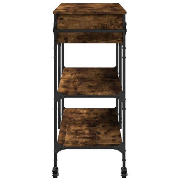 vidaXL Kuchynský vozík dymový dub 105x42x95 cm kompozitné drevo – Obrázok 9