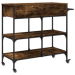 vidaXL Kuchynský vozík dymový dub 105x42x95 cm kompozitné drevo – Obrázok 10