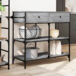 vidaXL Kuchynský vozík sivý sonoma 105x42x95 cm kompozitné drevo – Obrázok 3