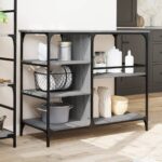 vidaXL Kuchynský vozík sivý sonoma 100x45x89,5 cm kompozitné drevo – Obrázok 3