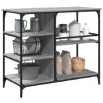vidaXL Kuchynský vozík sivý sonoma 100x45x89,5 cm kompozitné drevo – Obrázok 5