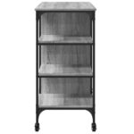 vidaXL Kuchynský vozík sivý sonoma 100x45x89,5 cm kompozitné drevo – Obrázok 8