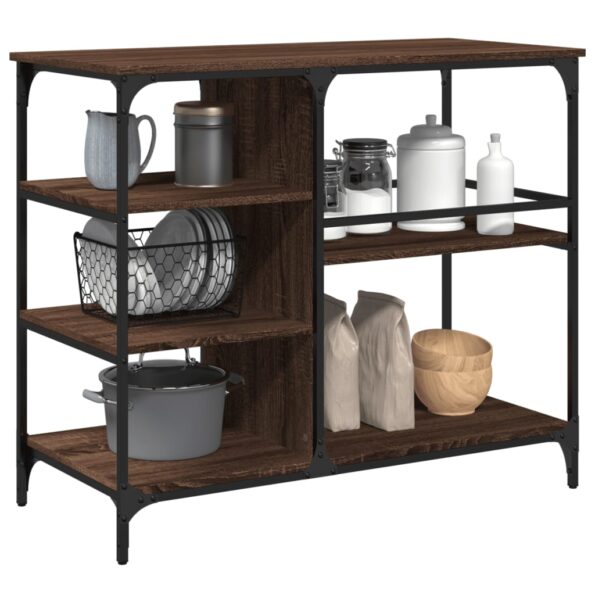 vidaXL Kuchynský vozík hnedý dub 100x45x89,5 cm kompozitné drevo – Obrázok 5