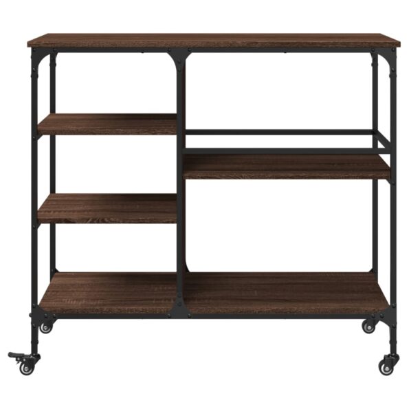 vidaXL Kuchynský vozík hnedý dub 100x45x89,5 cm kompozitné drevo – Obrázok 7