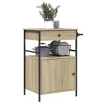vidaXL Kuchynský vozík, dub sonoma 56x43x89,5 cm, kompozitné drevo – Obrázok 5