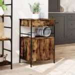 vidaXL Kuchynský vozík, tmavý dub 56x43x89,5 cm, kompozitné drevo – Obrázok 3