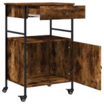 vidaXL Kuchynský vozík, tmavý dub 56x43x89,5 cm, kompozitné drevo – Obrázok 8