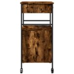 vidaXL Kuchynský vozík, tmavý dub 56x43x89,5 cm, kompozitné drevo – Obrázok 10