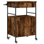vidaXL Kuchynský vozík, tmavý dub 56x43x89,5 cm, kompozitné drevo – Obrázok 11