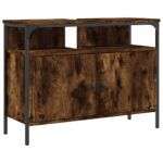 vidaXL Skrinka na umývadlo, tmavý dub 80x30x60 cm, kompozitné drevo – Obrázok 2