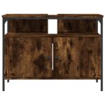 vidaXL Skrinka na umývadlo, tmavý dub 80x30x60 cm, kompozitné drevo – Obrázok 5