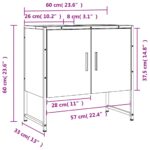 vidaXL Skrinka na umývadlo dub sonoma 60x33x60 cm kompozitné drevo – Obrázok 11