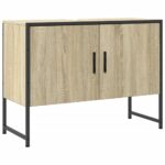 vidaXL Kúpeľňová umývadlová skrinka dub sonoma 80x33x60 cm komp. drevo – Obrázok 2